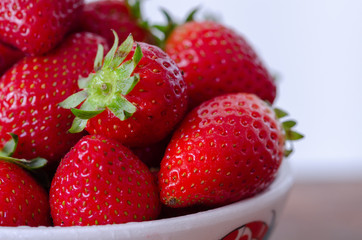 Ripe fresh red strawberries