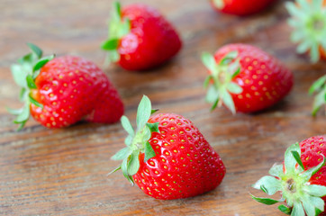 Ripe fresh red strawberries