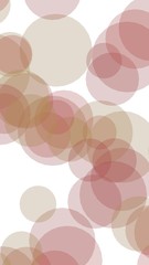 Multicolored translucent circles on a white background. 3D illustration