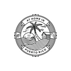 puerto rico beach logo