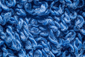 Blue towel extreme macro background