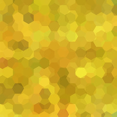 Vector background with yellow hexagons. Can be used in cover design, book design, website background. Vector illustration
