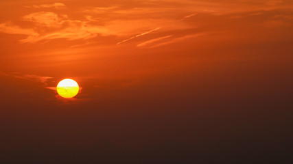 Sunrise in Aitana mountain in Confrides.