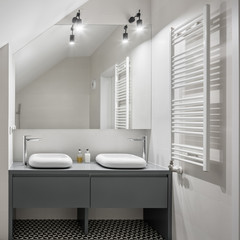 Bathroom with two basins