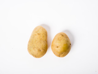 Potatoe with a white background