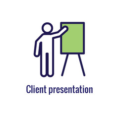 New Business Process Icon, Client Presentation phase