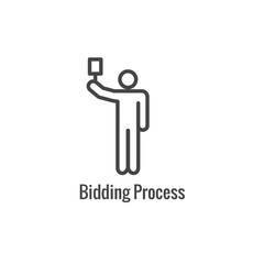 New Business Process Icon | Bidding procedure phase