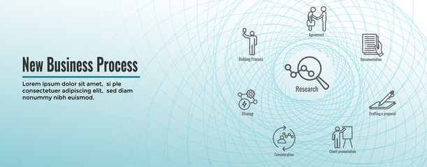 New Business Process Web Header Banner / Icon Set