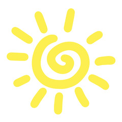 Beautiful happy sun vector illustration