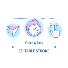 Quick and easy concept icon
