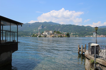 San Giulio Island, Lake Orta, Piedmont, Italy