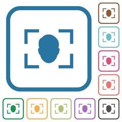 Camera selfie mode simple icons