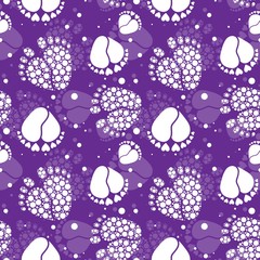 Seamless Vector Pattern with Baby Feet