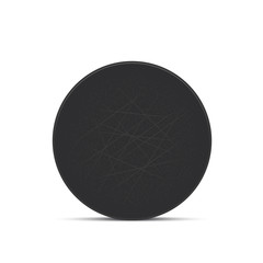 Hockey puck isolated on white background. Vector illustration