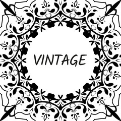 Vector Henna tattoo style. Vintage decorative elements