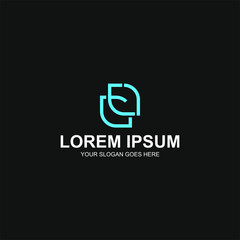 Modern technology initial logo design