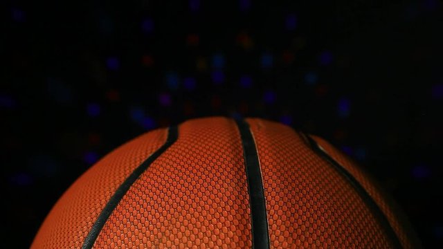 leather basketball disco light dark background nobody hd footage 