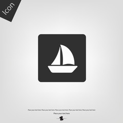 Sailing boat icon. Vector illustration