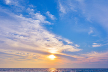 Dramatic Sunset over the Indian Ocean