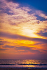 Naklejka na ściany i meble Dramatic Sunset over the Indian Ocean