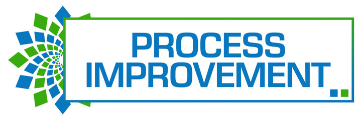 Fototapeta premium Process Improvement Green Blue Circular Box 