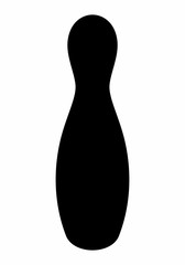 Bowling pin dark silhouette