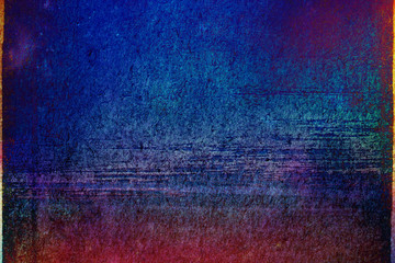 Blue-violet background with shabby effect. Glitch effect. Abstract backdrop. Simple illustration for decorative design or presentation.