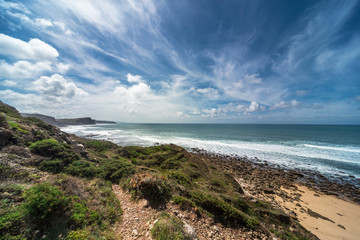 Coast of the Atlantic Ocean in Portugal.