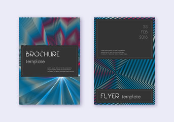 Black cover design template set. Red white blue ab