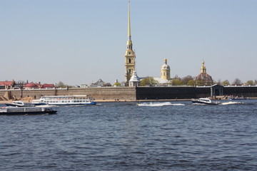 view of the river and Peter and Paul fortress  
