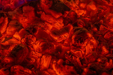 Burning red embers abstract background