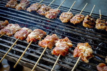 meat on grill