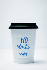 plastic cup and text no plastic cups