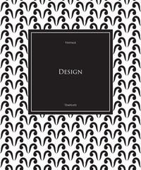 Luxury brochure design in black and white, leaflet premium, flyer template, fashion  layout template, vector illustration