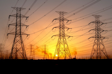 Fototapeta premium The image combines solar and electrical energy