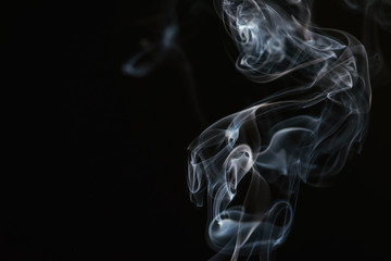 Smoke on black background