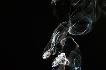 Smoke on black background