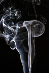 Smoke on black background