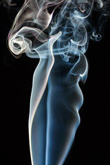 Smoke on black background