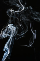 Smoke on black background