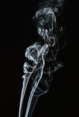 Smoke on black background
