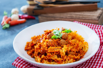 Traditional delicious couscous beef balls