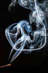 Smoke on black background