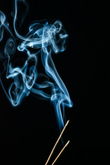 Smoke on black background