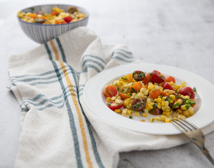 Corn and Cherry Tomato Salad with Fresh Herbs