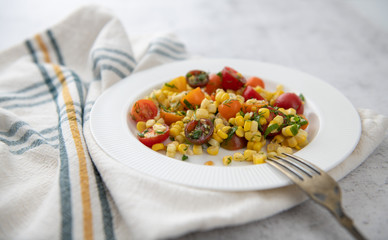 Corn and Cherry Tomato Salad with Fresh Herbs