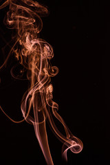 Smoke on black background