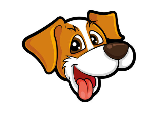 Vector of cute character beagle head mascot for pet shop or pet food mascot.- Dog vector 
