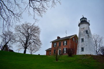 Fototapeta premium Lightouse on hilltop