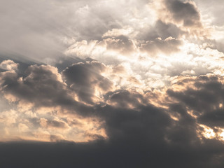 Beautiful sunset sky as nature background.